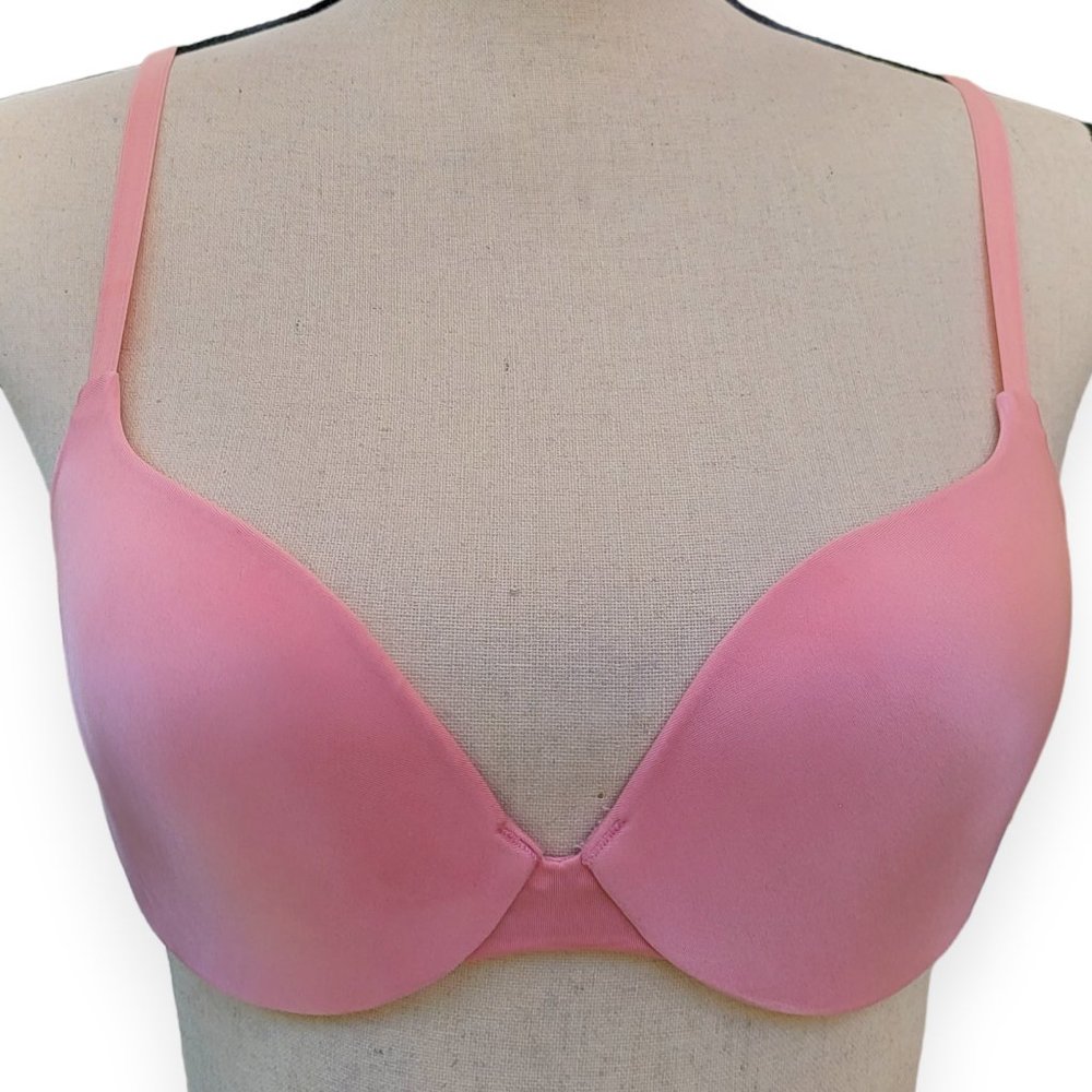 Maidenform blush pink T-shirt lightly padded bra 34A
